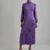 A-Line Jacquard Knit Maxi Dress