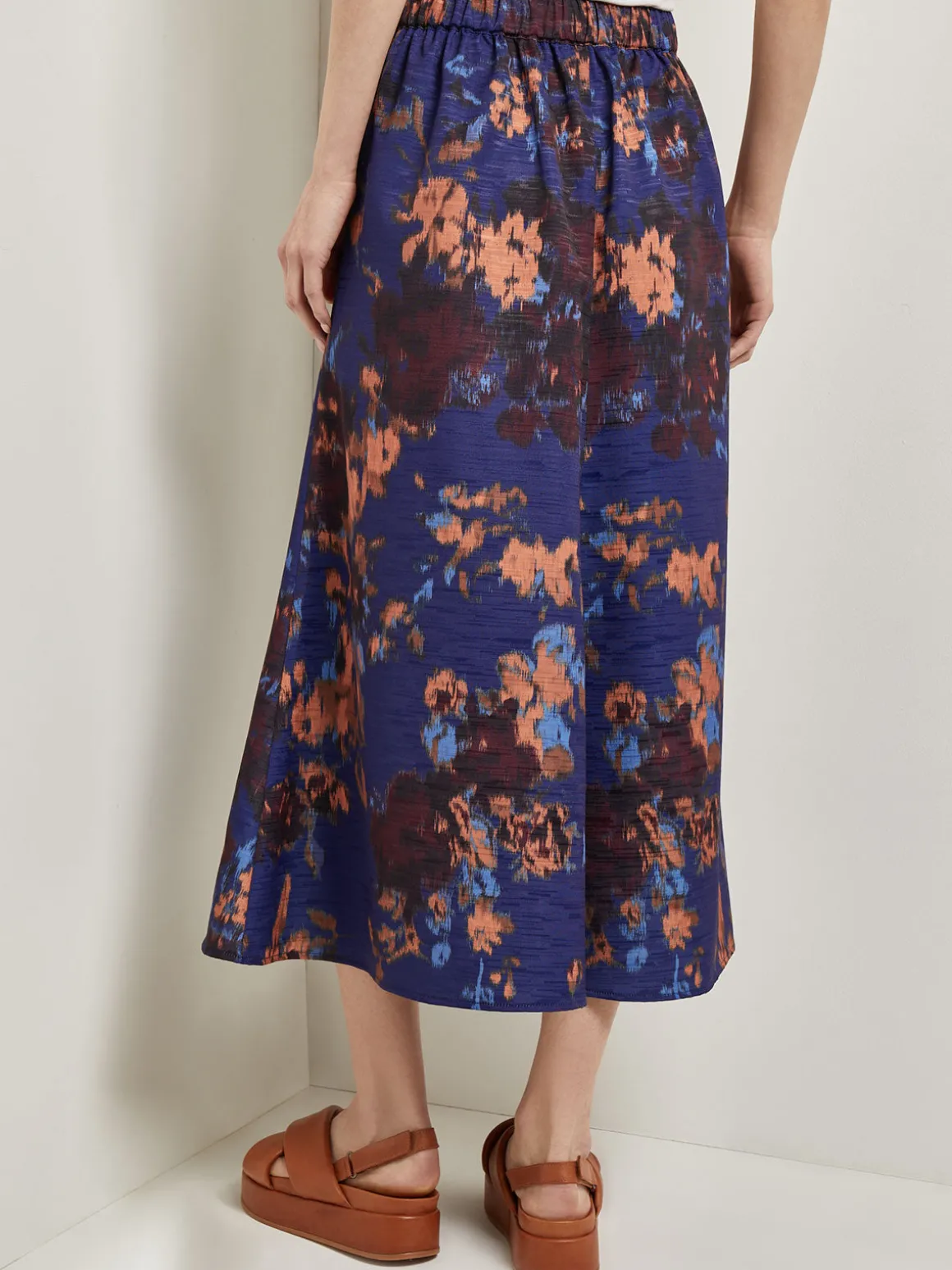 A-Line Printed Woven Maxi Skirt