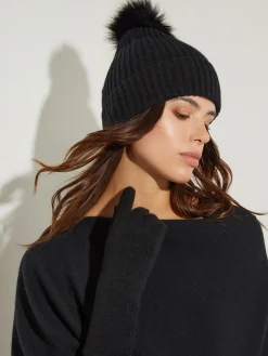 Asymmetrical Poncho - Black Cashmere Poncho | Misook