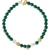 Baroque Mother of Pearl and Green Jade Necklace
