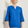 Bell Sleeve Woven Blouse