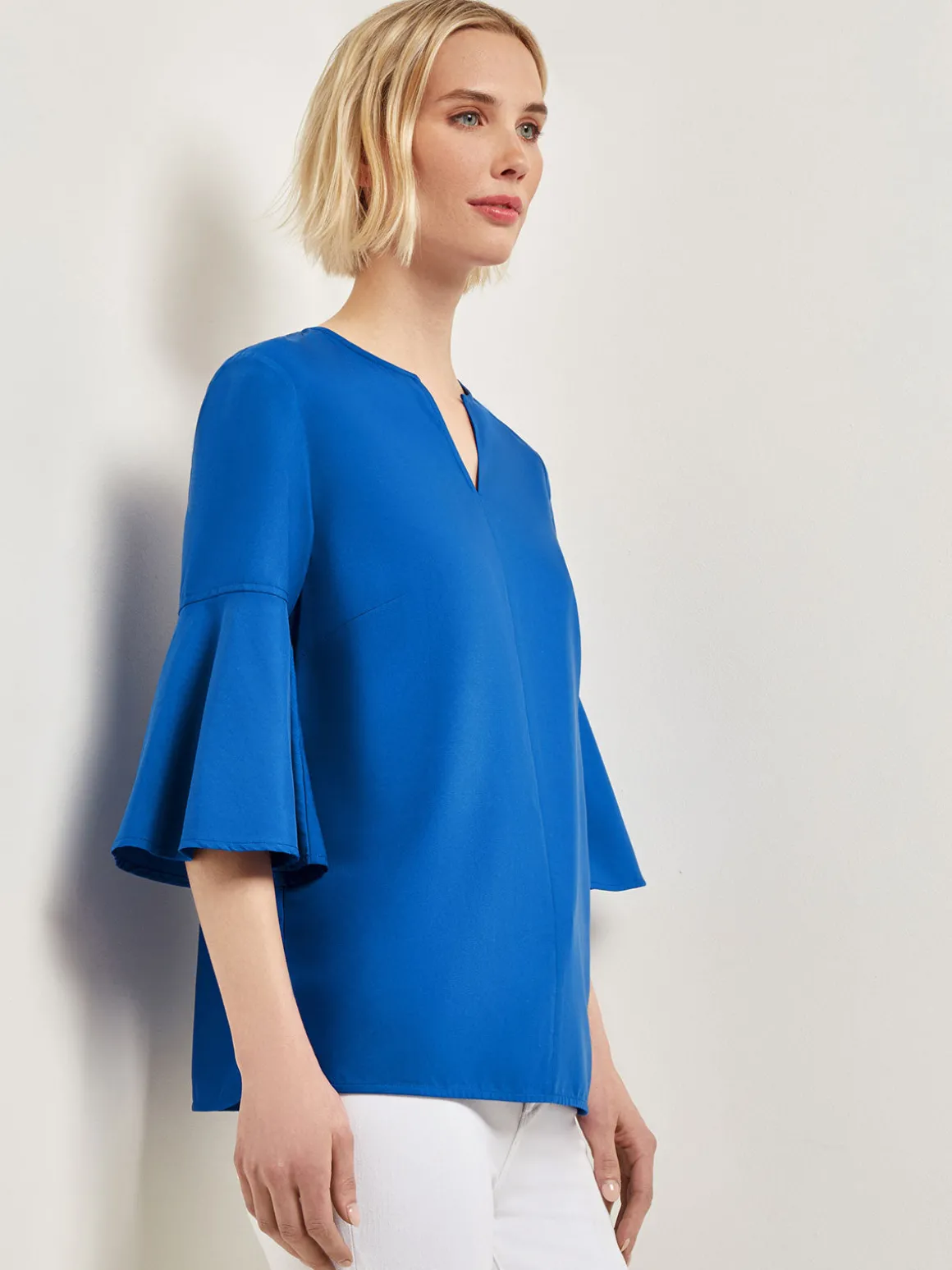 Bell Sleeve Woven Blouse