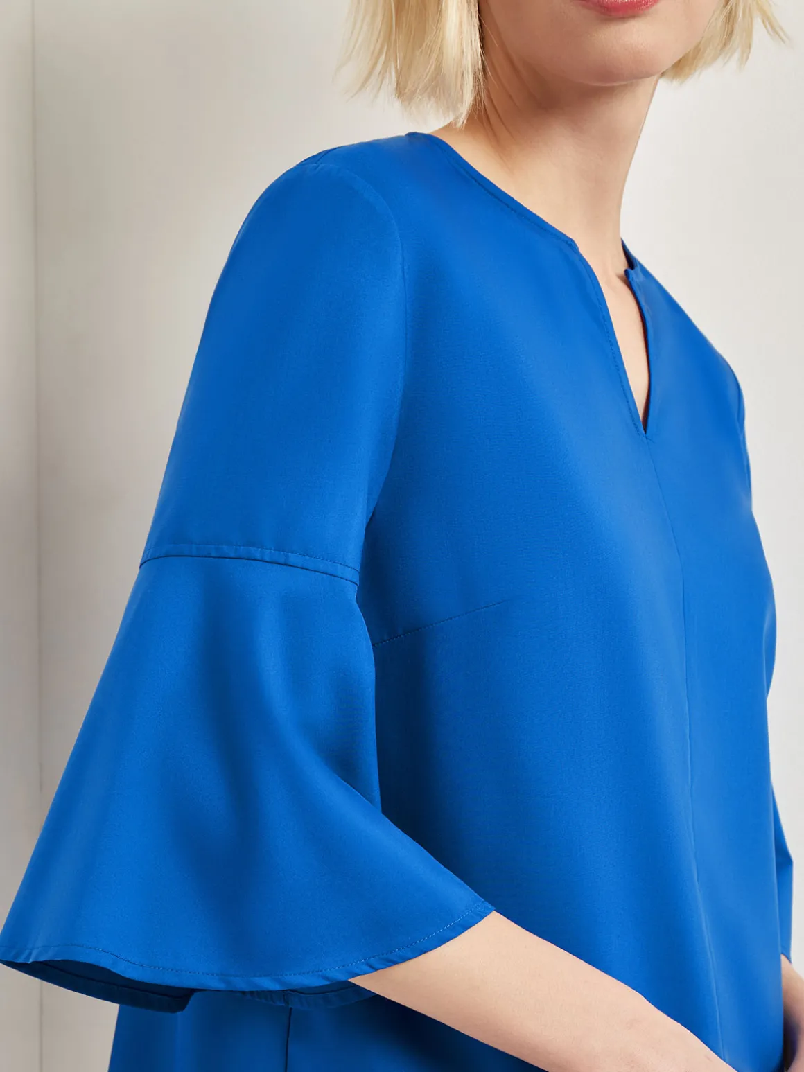 Bell Sleeve Woven Blouse
