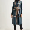 Belted Long Vegan Leather Jacket