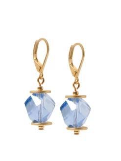 Blue Crystal Dangle Earrings