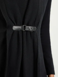 Buckle Detail Shawl Collar Cashmere Cardigan