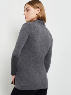 Buckle Detail Shawl Collar Cashmere Cardigan
