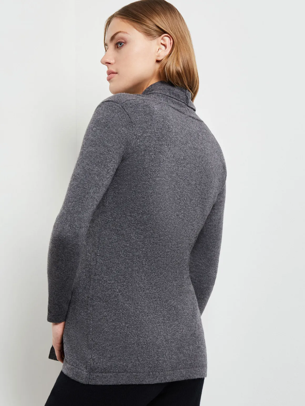 Buckle Detail Shawl Collar Cashmere Cardigan