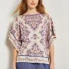 Cape Sleeve Tunic - Soft Jacquard Knit