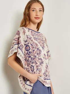 Cape Sleeve Tunic - Soft Jacquard Knit