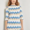 Chevron Hem Tunic - Intarsia Soft Knit