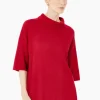 Cowl Neck Textured Knit Tunic