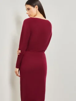 Dolman Sleeve Cashmere Dress