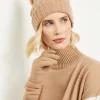 Faux Fur Pom Pom Cashmere Hat