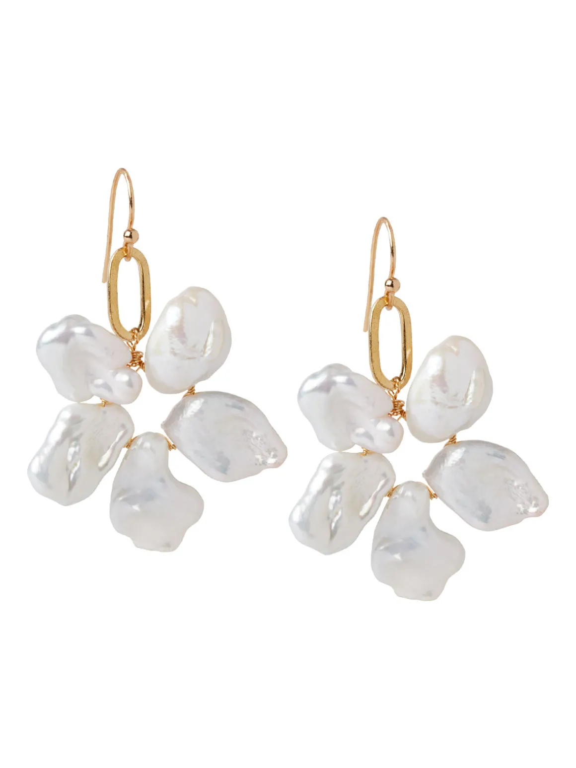Freshwater Pearl Wreath Dangle Earrings