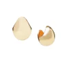 Gold Puffy Hoop Earrings