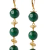 Green Jade Dangle Earrings