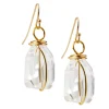 Handmade Crystal Nugget Wire Wrapped Earring
