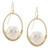 Handmade Gold Magnesite Drop Bead Earrings