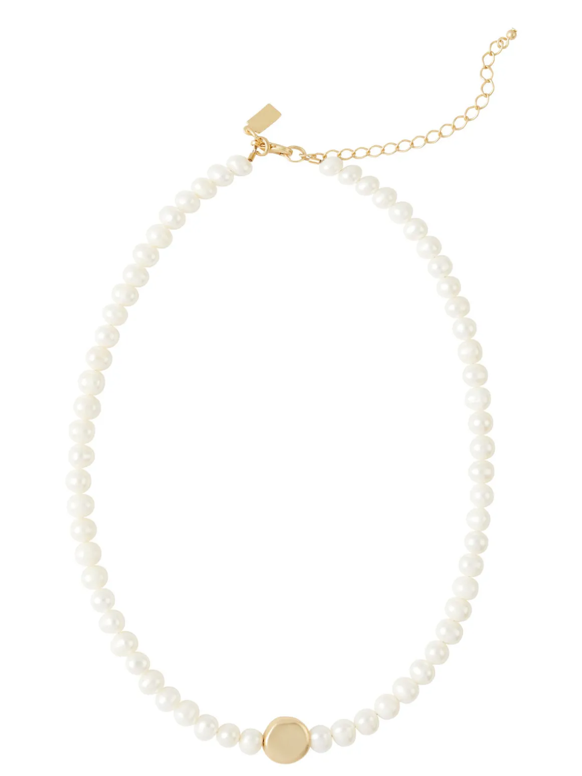 Handmade Gold Nugget Freshwater Pearl Necklace