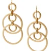 Handmade Matte Gold Dual Layer Multi Hoop Earring
