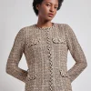 Heritage Fit Braid Trim Tweed Knit Jacket