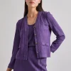 Heritage Fit Braided Trim Tonal Zig-Zag Knit Cardigan