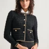 Heritage Fit Double Chain Trim Eyelash Knit Jacket