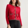 Heritage Fit Double Chain Trim Eyelash Knit Jacket