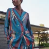 Heritage Fit Double-Breasted Brushstroke Woven Blazer
