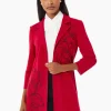 Heritage Fit Floral Embroidery Long Knit Jacket