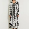 Heritage Fit Jacket - Chevron Fringe Trim Intarsia Knit