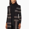Heritage Fit Side Button Detail Graphic Pattern Knit Duster