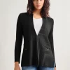 Inverted Notch Collar Tailored Knit Jacket