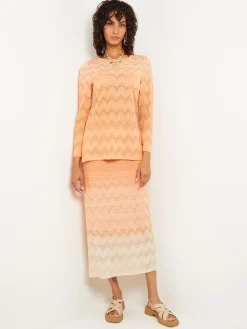 Jewel Neck Tunic - Ombre Pointelle Soft Knit