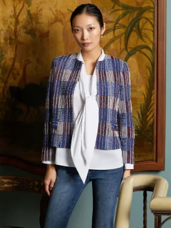 Jewel Neck Tweed Jacket