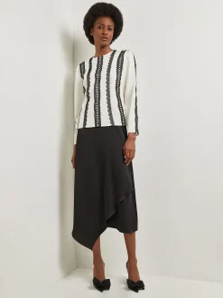 Lace Applique Woven Blouse