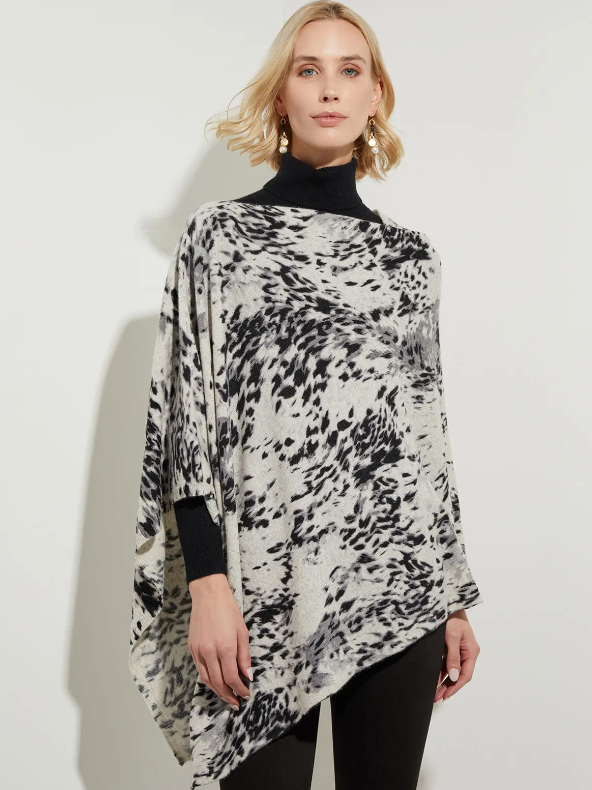 Leopard Print Cashmere Poncho