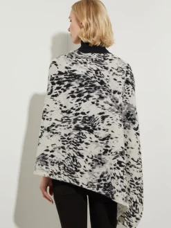 Leopard Print Cashmere Poncho