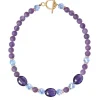 Matte Amethyst Crystal Necklace