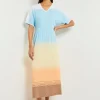 Midi Fit & Flare Dress - Soft Ombre Jacquard Knit