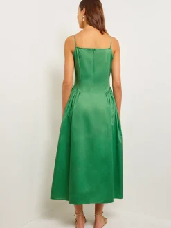Modern Fit & Flare Cotton Maxi Dress