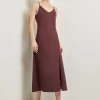 Modern Fit A-Line Crepe de Chine Slip Maxi Dress