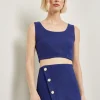 Modern Fit Boucle Knit Cropped Tank Top