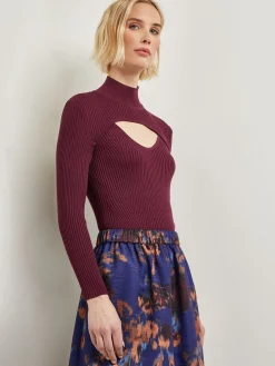 Modern Fit Convertible Ribbed Soft Knit Top
