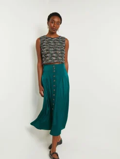 Modern Fit Cropped Tweed Knit Tank