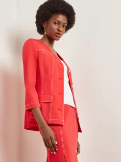 Modern Fit Jacket - Contrast Stitch Woven