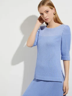 Multi-Stripe Soft Knit Tunic