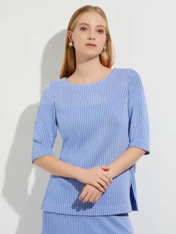 Multi-Stripe Soft Knit Tunic