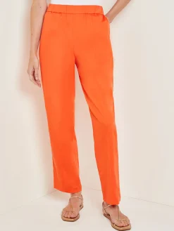 Pull-On Straight Leg Pants - Cotton Blend